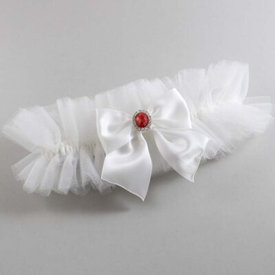 Solid White Tulle Wedding Garter / Solid White Wedding Garters/  Wedding Garter / Custom Wedding Garter / Bridal Garter / Prom Garter / Linda Joyce Couture / Personalized Garter / Personalized Wedding Garter / Personalized Prom Garter
