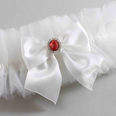 Solid White Tulle Wedding Garter / Solid White Wedding Garters/  Wedding Garter / Custom Wedding Garter / Bridal Garter / Prom Garter / Linda Joyce Couture / Personalized Garter / Personalized Wedding Garter / Personalized Prom Garter