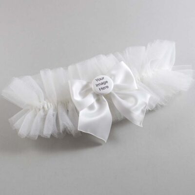 Solid White Tulle Wedding Garter / Solid White Wedding Garters/ Wedding Garter / Custom Wedding Garter / Bridal Garter / Prom Garter / Linda Joyce Couture / Personalized Garter / Personalized Wedding Garter / Personalized Prom Garter