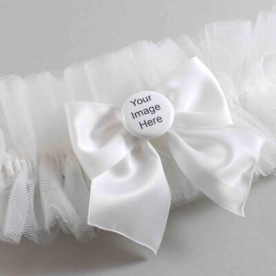 Solid White Tulle Wedding Garter / Solid White Wedding Garters/  Wedding Garter / Custom Wedding Garter / Bridal Garter / Prom Garter / Linda Joyce Couture / Personalized Garter / Personalized Wedding Garter / Personalized Prom Garter