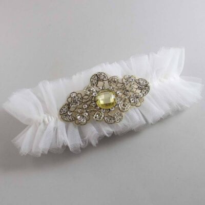 Solid White Tulle Wedding Garter / Solid White Wedding Garters/ Wedding Garter / Custom Wedding Garter / Bridal Garter / Prom Garter / Linda Joyce Couture / Personalized Garter / Personalized Wedding Garter / Personalized Prom Garter