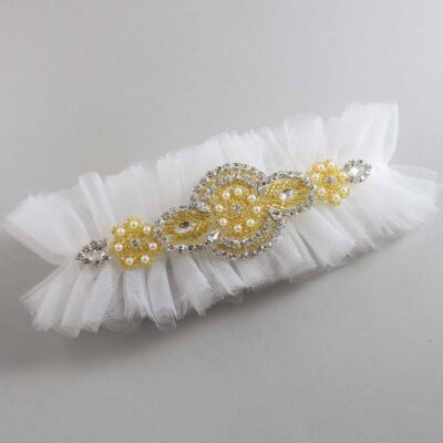 Solid White Tulle Wedding Garter / Solid White Wedding Garters/ Wedding Garter / Custom Wedding Garter / Bridal Garter / Prom Garter / Linda Joyce Couture / Personalized Garter / Personalized Wedding Garter / Personalized Prom Garter