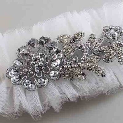 Solid White Tulle Wedding Garter / Solid White Wedding Garters/ Wedding Garter / Custom Wedding Garter / Bridal Garter / Prom Garter / Linda Joyce Couture / Personalized Garter / Personalized Wedding Garter / Personalized Prom Garter