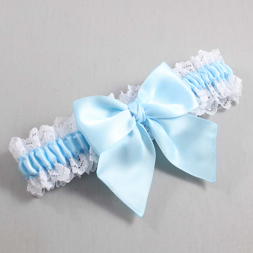 Alice Blue and White Lace Wedding Garter / Blue and White Wedding Garters / Wedding Garter / Custom Wedding Garter / Bridal Garter / Prom Garter / Linda Joyce Couture / Personalized Garter / Personalized Wedding Garter / Personalized Prom Garter