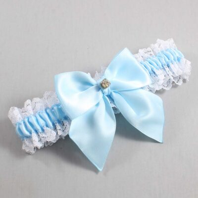 Alice Blue and White Lace Wedding Garter / Blue and White Wedding Garters / Wedding Garter / Custom Wedding Garter / Bridal Garter / Prom Garter / Linda Joyce Couture / Personalized Garter / Personalized Wedding Garter / Personalized Prom Garter
