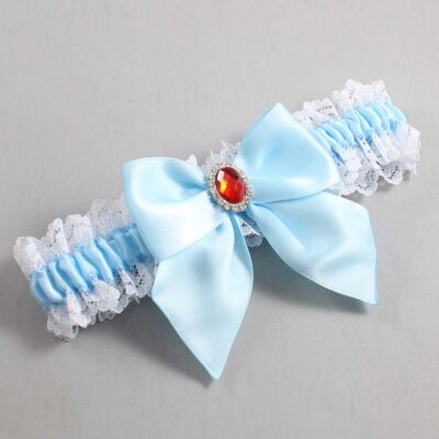 Alice Blue and White Lace Wedding Garter / Blue and White Wedding Garters / Wedding Garter / Custom Wedding Garter / Bridal Garter / Prom Garter / Linda Joyce Couture / Personalized Garter / Personalized Wedding Garter / Personalized Prom Garter