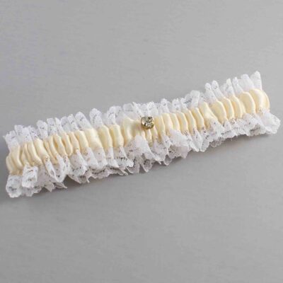 Ivory and White Lace and White Lace Wedding Garter / Ivory and White Wedding Garters / Wedding Garter / Custom Wedding Garter / Bridal Garter / Prom Garter / Linda Joyce Couture / Personalized Garter / Personalized Wedding Garter / Personalized Prom Garter
