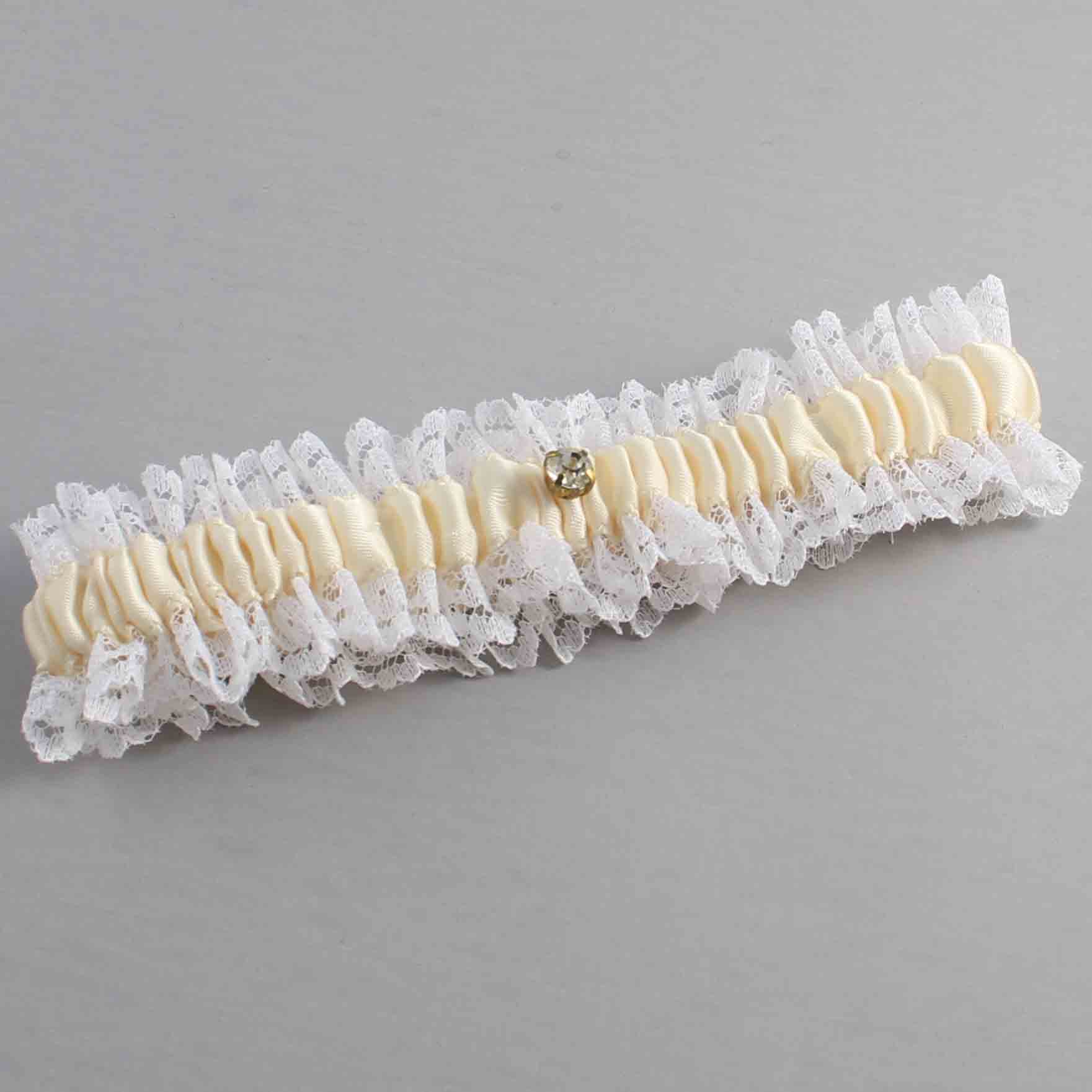 Ivory and White Lace and White Lace Wedding Garter / Ivory and White Wedding Garters / Wedding Garter / Custom Wedding Garter / Bridal Garter / Prom Garter / Linda Joyce Couture / Personalized Garter / Personalized Wedding Garter / Personalized Prom Garter