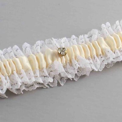 Ivory and White Lace and White Lace Wedding Garter / Ivory and White Wedding Garters / Wedding Garter / Custom Wedding Garter / Bridal Garter / Prom Garter / Linda Joyce Couture / Personalized Garter / Personalized Wedding Garter / Personalized Prom Garter