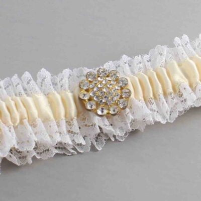 Ivory and White Lace and White Lace Wedding Garter / Ivory and White Wedding Garters / Wedding Garter / Custom Wedding Garter / Bridal Garter / Prom Garter / Linda Joyce Couture / Personalized Garter / Personalized Wedding Garter / Personalized Prom Garter