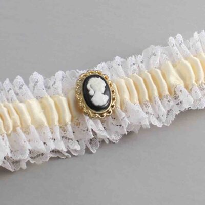 Ivory and White Lace and White Lace Wedding Garter / Ivory and White Wedding Garters / Wedding Garter / Custom Wedding Garter / Bridal Garter / Prom Garter / Linda Joyce Couture / Personalized Garter / Personalized Wedding Garter / Personalized Prom Garter