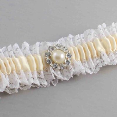 Ivory and White Lace and White Lace Wedding Garter / Ivory and White Wedding Garters / Wedding Garter / Custom Wedding Garter / Bridal Garter / Prom Garter / Linda Joyce Couture / Personalized Garter / Personalized Wedding Garter / Personalized Prom Garter