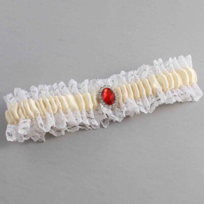 Ivory and White Lace and White Lace Wedding Garter / Ivory and White Wedding Garters / Wedding Garter / Custom Wedding Garter / Bridal Garter / Prom Garter / Linda Joyce Couture / Personalized Garter / Personalized Wedding Garter / Personalized Prom Garter
