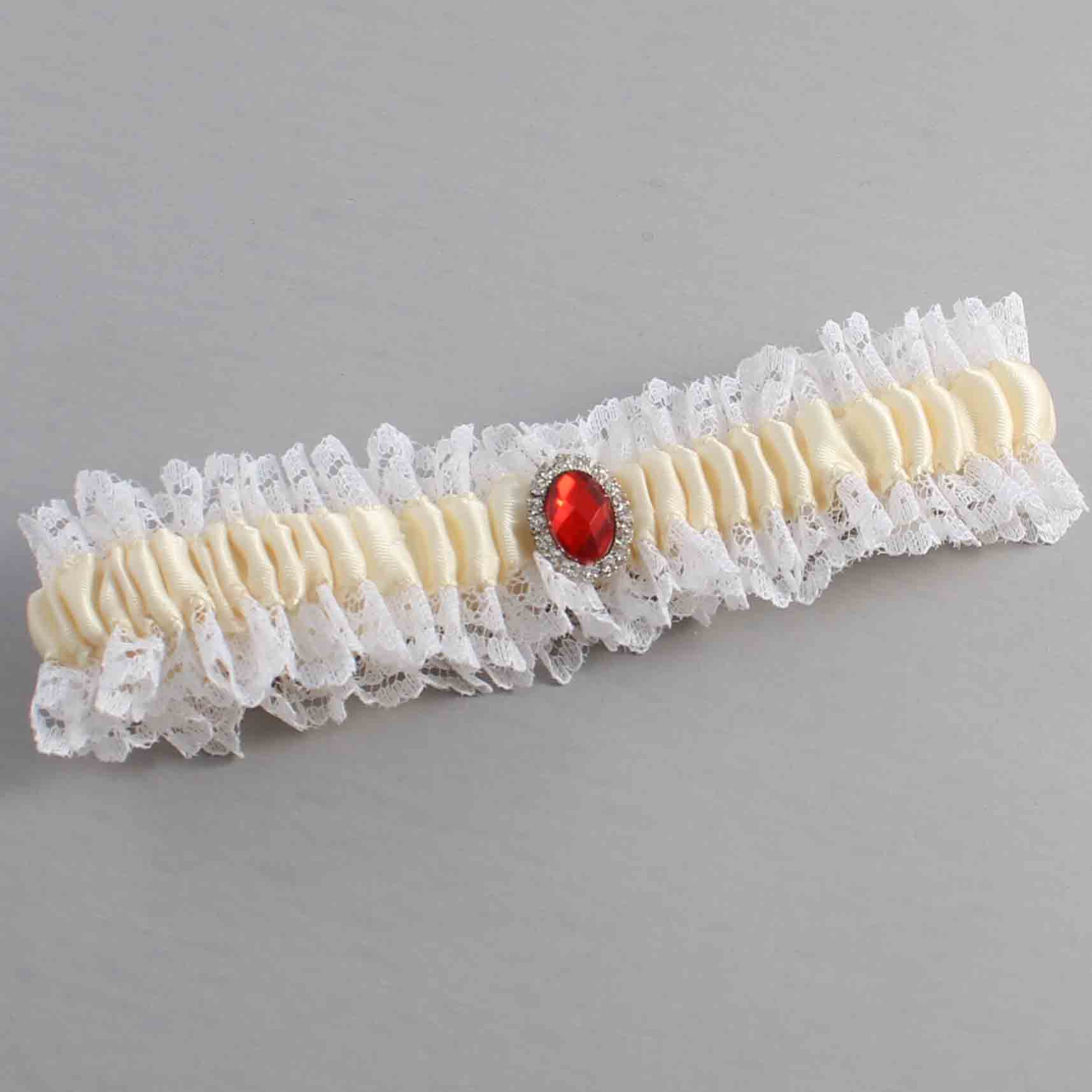 Ivory and White Lace and White Lace Wedding Garter / Ivory and White Wedding Garters / Wedding Garter / Custom Wedding Garter / Bridal Garter / Prom Garter / Linda Joyce Couture / Personalized Garter / Personalized Wedding Garter / Personalized Prom Garter