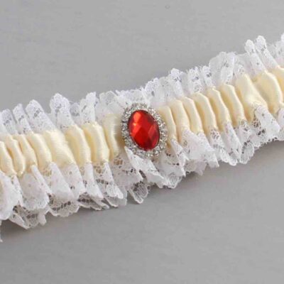 Ivory and White Lace and White Lace Wedding Garter / Ivory and White Wedding Garters / Wedding Garter / Custom Wedding Garter / Bridal Garter / Prom Garter / Linda Joyce Couture / Personalized Garter / Personalized Wedding Garter / Personalized Prom Garter