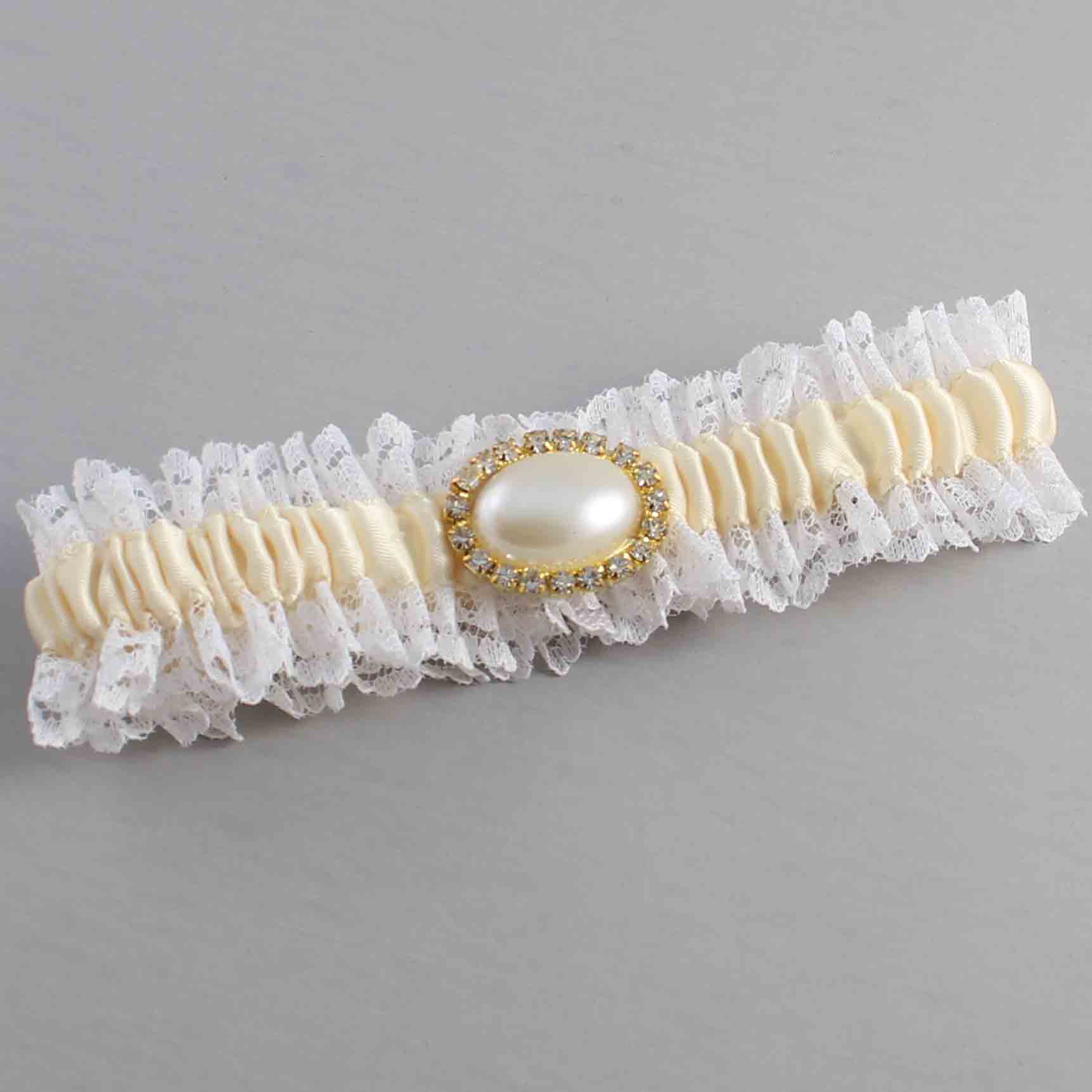 Ivory and White Lace and White Lace Wedding Garter / Ivory and White Wedding Garters / Wedding Garter / Custom Wedding Garter / Bridal Garter / Prom Garter / Linda Joyce Couture / Personalized Garter / Personalized Wedding Garter / Personalized Prom Garter