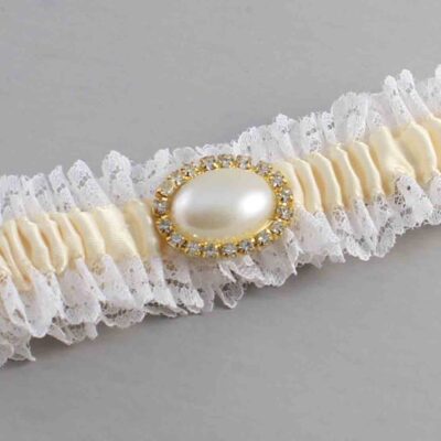 Ivory and White Lace and White Lace Wedding Garter / Ivory and White Wedding Garters / Wedding Garter / Custom Wedding Garter / Bridal Garter / Prom Garter / Linda Joyce Couture / Personalized Garter / Personalized Wedding Garter / Personalized Prom Garter
