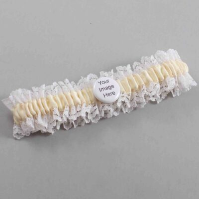 Ivory and White Lace and White Lace Wedding Garter / Ivory and White Wedding Garters / Wedding Garter / Custom Wedding Garter / Bridal Garter / Prom Garter / Linda Joyce Couture / Personalized Garter / Personalized Wedding Garter / Personalized Prom Garter