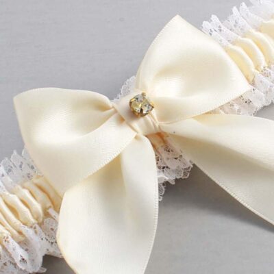 Ivory and White Lace Wedding Garter / Ivory and White Wedding Garters / Wedding Garter / Custom Wedding Garter / Bridal Garter / Prom Garter / Linda Joyce Couture / Personalized Garter / Personalized Wedding Garter / Personalized Prom Garter