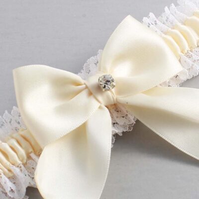 Ivory and White Lace Wedding Garter / Ivory and White Wedding Garters / Wedding Garter / Custom Wedding Garter / Bridal Garter / Prom Garter / Linda Joyce Couture / Personalized Garter / Personalized Wedding Garter / Personalized Prom Garter