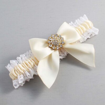 Ivory and White Lace Wedding Garter / Ivory and White Wedding Garters / Wedding Garter / Custom Wedding Garter / Bridal Garter / Prom Garter / Linda Joyce Couture / Personalized Garter / Personalized Wedding Garter / Personalized Prom Garter