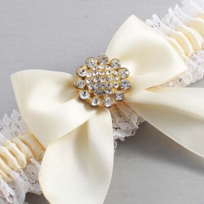 Ivory and White Lace Wedding Garter / Ivory and White Wedding Garters / Wedding Garter / Custom Wedding Garter / Bridal Garter / Prom Garter / Linda Joyce Couture / Personalized Garter / Personalized Wedding Garter / Personalized Prom Garter