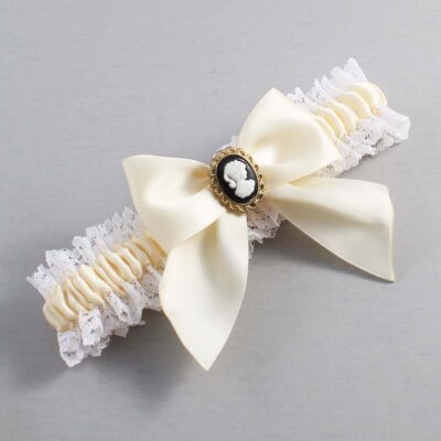 Ivory and White Lace Wedding Garter / Ivory and White Wedding Garters / Wedding Garter / Custom Wedding Garter / Bridal Garter / Prom Garter / Linda Joyce Couture / Personalized Garter / Personalized Wedding Garter / Personalized Prom Garter