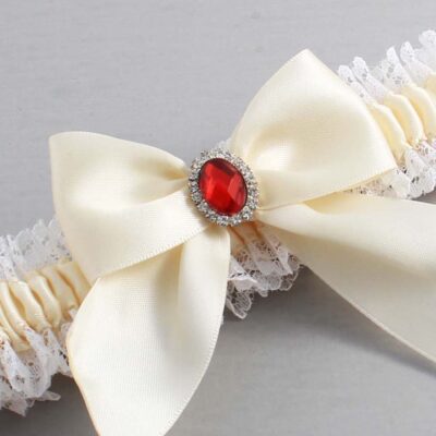 Ivory and White Lace Wedding Garter / Ivory and White Wedding Garters / Wedding Garter / Custom Wedding Garter / Bridal Garter / Prom Garter / Linda Joyce Couture / Personalized Garter / Personalized Wedding Garter / Personalized Prom Garter