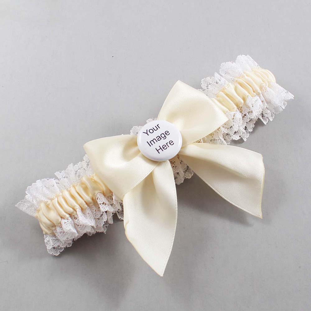 Ivory and White Lace Wedding Garter / Ivory and White Wedding Garters / Wedding Garter / Custom Wedding Garter / Bridal Garter / Prom Garter / Linda Joyce Couture / Personalized Garter / Personalized Wedding Garter / Personalized Prom Garter