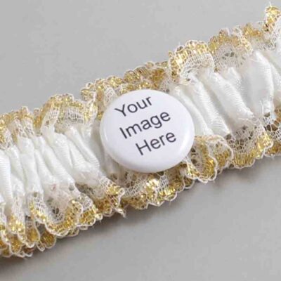 White and Gold Metallic Lace Wedding Garter / White and Gold Wedding Garters / Wedding Garter / Custom Wedding Garter / Bridal Garter / Prom Garter / Linda Joyce Couture / Personalized Garter / Personalized Wedding Garter / Personalized Prom Garter