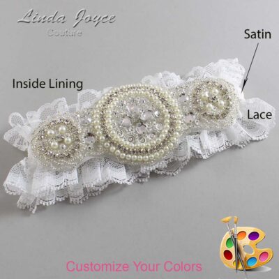 Couture Garters / Custom Wedding Garter / Customizable Wedding Garters / Personalized Wedding Garters / Linda #11-A00 / Wedding Garters / Bridal Garter / Prom Garter / Linda Joyce Couture