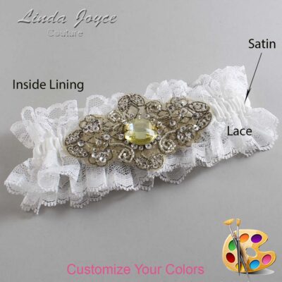 Couture Garters / Custom Wedding Garter / Customizable Wedding Garters / Personalized Wedding Garters / Bijou # 11-A11-Antique / Wedding Garters / Bridal Garter / Prom Garter / Linda Joyce Couture