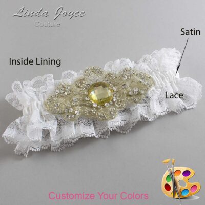 Couture Garters / Custom Wedding Garter / Customizable Wedding Garters / Personalized Wedding Garters / Bijou # 11-A03-Gold / Wedding Garters / Bridal Garter / Prom Garter / Linda Joyce Couture