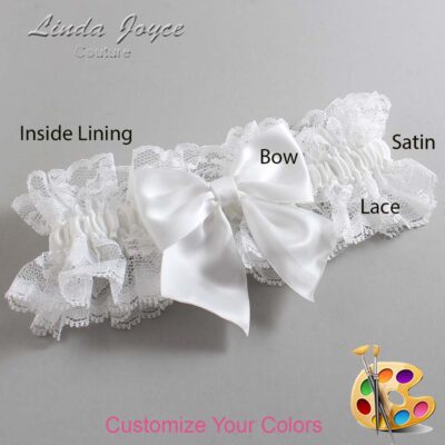 Couture Garters / Custom Wedding Garter / Customizable Wedding Garters / Personalized Wedding Garters / Kimberly #11-B01-00 / Wedding Garters / Bridal Garter / Prom Garter / Linda Joyce Couture