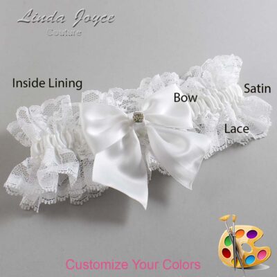 Couture Garters / Custom Wedding Garter / Customizable Wedding Garters / Personalized Wedding Garters / Pamela #11-B01-M03 / Wedding Garters / Bridal Garter / Prom Garter / Linda Joyce Couture