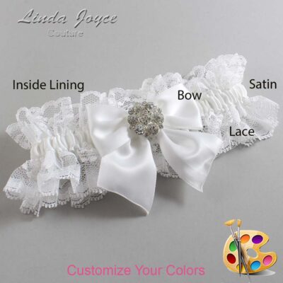 Couture Garters / Custom Wedding Garter / Customizable Wedding Garters / Personalized Wedding Garters / Elizabeth #11-B01-M11 / Wedding Garters / Bridal Garter / Prom Garter / Linda Joyce Couture