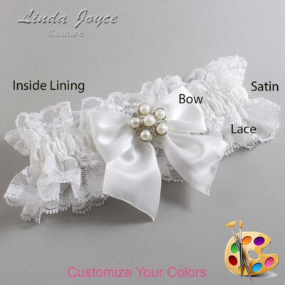 Couture Garters / Custom Wedding Garter / Customizable Wedding Garters / Personalized Wedding Garters / Monica #11-B01-M13 / Wedding Garters / Bridal Garter / Prom Garter / Linda Joyce Couture