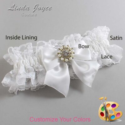 Couture Garters / Custom Wedding Garter / Customizable Wedding Garters / Personalized Wedding Garters / Adelle #11-B01-M14 / Wedding Garters / Bridal Garter / Prom Garter / Linda Joyce Couture