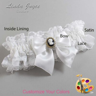 Couture Garters / Custom Wedding Garter / Customizable Wedding Garters / Personalized Wedding Garters / Amy #11-B01-M15 / Wedding Garters / Bridal Garter / Prom Garter / Linda Joyce Couture