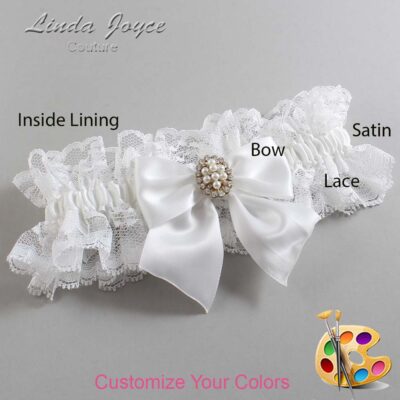 Couture Garters / Custom Wedding Garter / Customizable Wedding Garters / Personalized Wedding Garters / Annie #11-B01-M17 / Wedding Garters / Bridal Garter / Prom Garter / Linda Joyce Couture