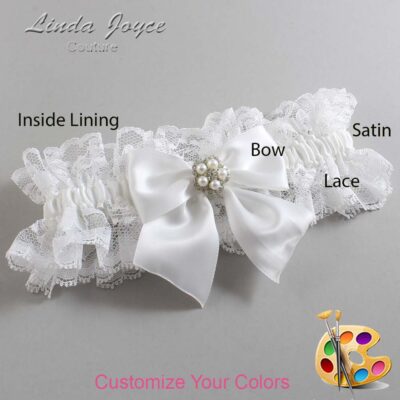 Couture Garters / Custom Wedding Garter / Customizable Wedding Garters / Personalized Wedding Garters / Kourtney #11-B01-M20 / Wedding Garters / Bridal Garter / Prom Garter / Linda Joyce Couture