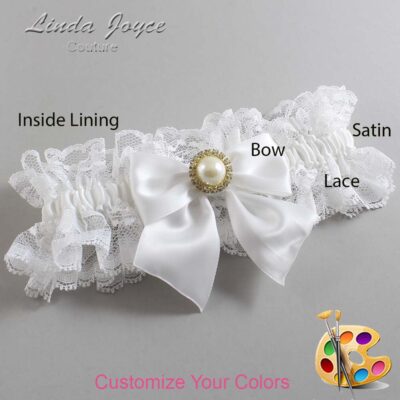 Couture Garters / Custom Wedding Garter / Customizable Wedding Garters / Personalized Wedding Garters / Paige #11-B01-M21 / Wedding Garters / Bridal Garter / Prom Garter / Linda Joyce Couture