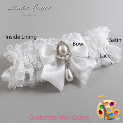 Couture Garters / Custom Wedding Garter / Customizable Wedding Garters / Personalized Wedding Garters / Jessica #11-B01-M32 / Wedding Garters / Bridal Garter / Prom Garter / Linda Joyce Couture