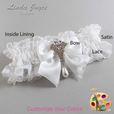 Couture Garters / Custom Wedding Garter / Customizable Wedding Garters / Personalized Wedding Garters / Madeline #11-B01-M33 / Wedding Garters / Bridal Garter / Prom Garter / Linda Joyce Couture