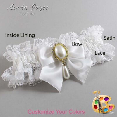 Couture Garters / Custom Wedding Garter / Customizable Wedding Garters / Personalized Wedding Garters / Michaela #11-B01-M34 / Wedding Garters / Bridal Garter / Prom Garter / Linda Joyce Couture