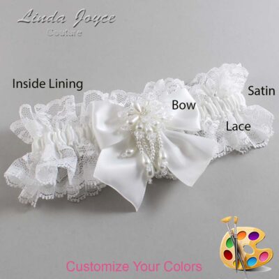 Couture Garters / Custom Wedding Garter / Customizable Wedding Garters / Personalized Wedding Garters / Daphne #11-B01-M38 / Wedding Garters / Bridal Garter / Prom Garter / Linda Joyce Couture