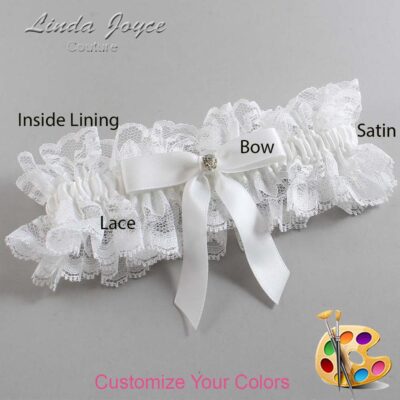 Couture Garters / Custom Wedding Garter / Customizable Wedding Garters / Personalized Wedding Garters / Jana #11-B03-M04 / Wedding Garters / Bridal Garter / Prom Garter / Linda Joyce Couture
