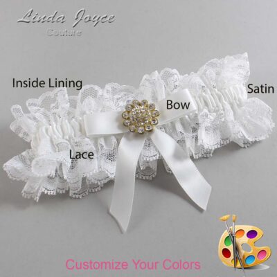Couture Garters / Custom Wedding Garter / Customizable Wedding Garters / Personalized Wedding Garters / Samantha #11-B03-M12 / Wedding Garters / Bridal Garter / Prom Garter / Linda Joyce Couture