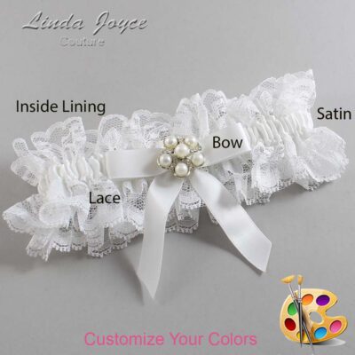 Couture Garters / Custom Wedding Garter / Customizable Wedding Garters / Personalized Wedding Garters / Natalie #11-B03-M13 / Wedding Garters / Bridal Garter / Prom Garter / Linda Joyce Couture