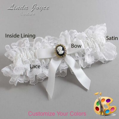 Couture Garters / Custom Wedding Garter / Customizable Wedding Garters / Personalized Wedding Garters / Dinah #11-B03-M15 / Wedding Garters / Bridal Garter / Prom Garter / Linda Joyce Couture
